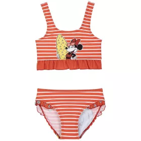 Minnie egér csíkos-piros kislány bikini