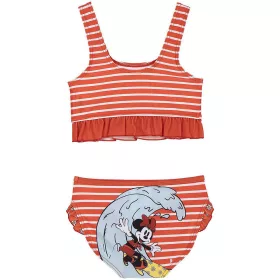 Minnie egér csíkos-piros kislány bikini