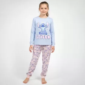 Stitch kék-rózsaszín lány pizsama