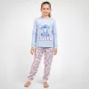 Stitch kék-rózsaszín lány pizsama