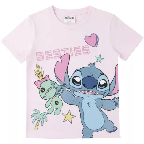 Stitch halványrózsaszín lány felső