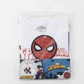 Pókember fehér fiú póló