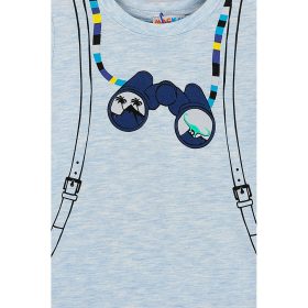 Mackays Hátizsákos kék baba póló