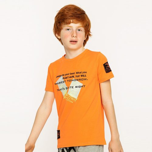 Mackays Feliratos narancs fiú póló