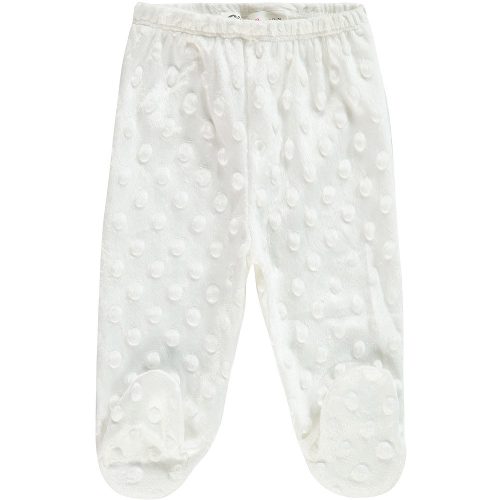 Civil Pöttyös fehér lábfejes baba nadrág