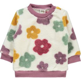 Civil Virágos baba vastag polár pulóver