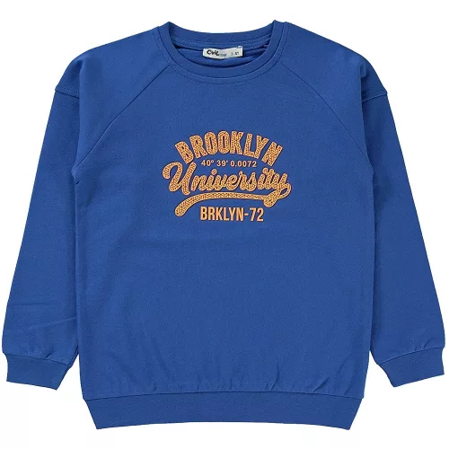 Civil Brooklyn kék kamasz vékony pulóver