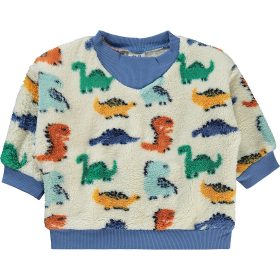 Civil Dínós ekrü baba vastag polár pulóver