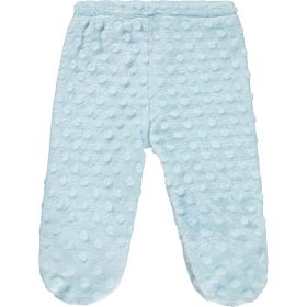 Albimini Kék polár lábfejes baba nadrág csörgővel