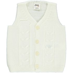 Civil Ekrü kötött baba mellény