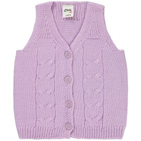 Civil Lila kötött baba mellény