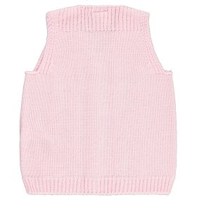 Civil Rózsaszín kötött baba mellény