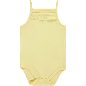 Civil Csipkés sárga kislány body
