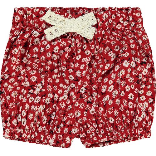 Civil Virágos piros baba short