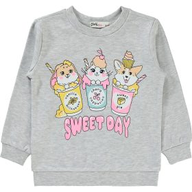 Civil Állatos szürke kislány pulóver