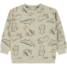 Civil Állatos bézs kisfiú pulóver
