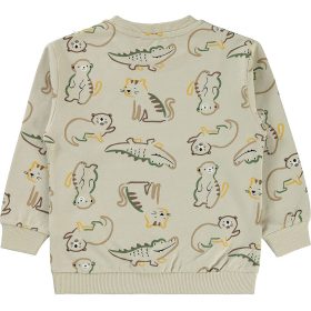 Civil Állatos bézs kisfiú pulóver