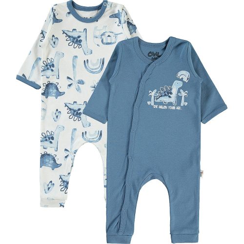 Civil Dínós kék baba rugdalózó szett