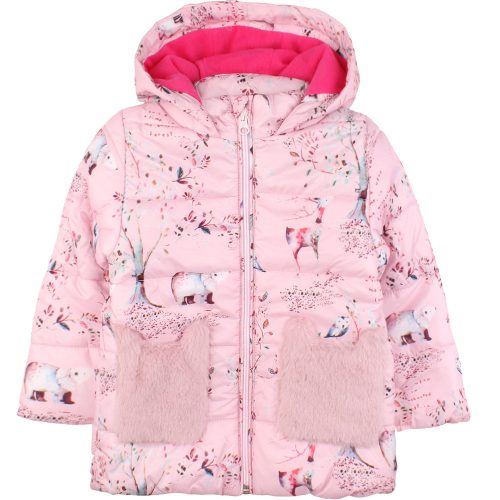 Civil Állatos rózsaszín kislány kabát