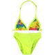 Civil Színesmintás neonsárga bikini kislány szett