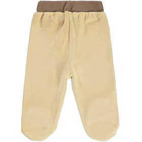 Civil Medvés bézs baba plüss lábfejes nadrág