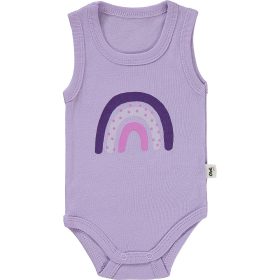 Civil Szivárványos lila baba body