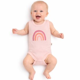 Civil Szivárványos rózsaszín baba body