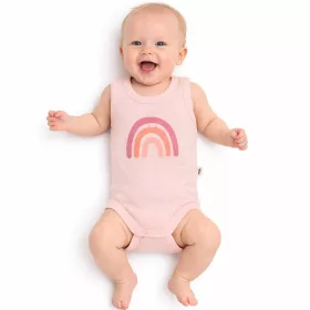 Civil Szivárványos rózsaszín baba body