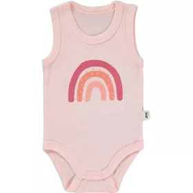 Civil Szivárványos rózsaszín baba body