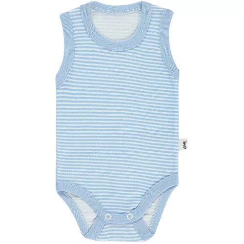 Civil Világoskékcsíkos baba body