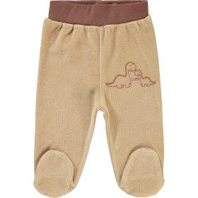 Civil Dínós világosbarna baba plüss lábfejes nadrág