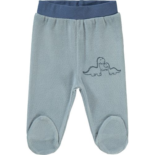 Civil Dínós kék baba plüss lábfejes nadrág