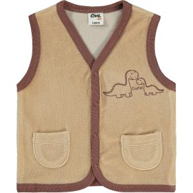 Civil Dínós világosbarna baba plüss mellény