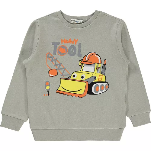 Civil Munkagépes szürke kisfiú vékonyabb pulóver
