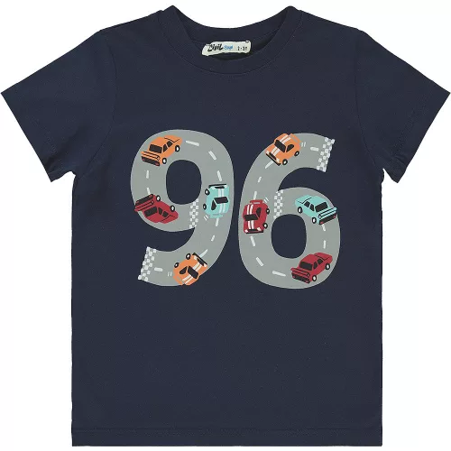 Civil Autós sötétkék kisfiú póló