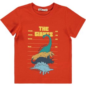 Civil Dínós narancs kisfiú póló
