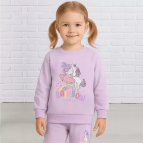 Civil Unikornis lila kislány pulóver