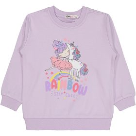 Civil Unikornis lila kislány pulóver