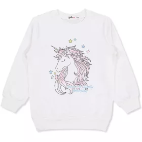 Civil Unikornis ekrü vékonyabb kislány pulóver