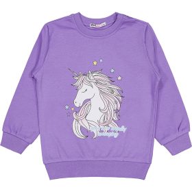 Civil Unikornis lila vékonyabb kislány pulóver