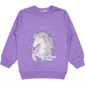 Civil Unikornis lila vékonyabb kislány pulóver