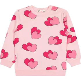 Civil Szíves rózsaszín kislány pulóver