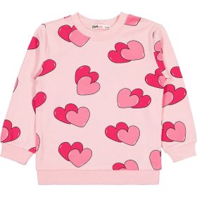 Civil Szíves rózsaszín kislány pulóver
