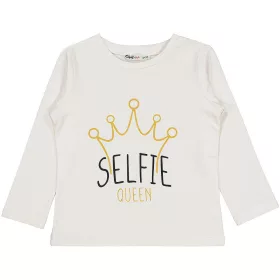 Civil Selfie Queen ekrü kislány felső