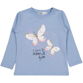 Civil Pillangós kék kislány felső