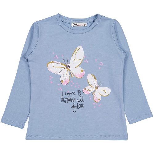 Civil Pillangós kék kislány felső