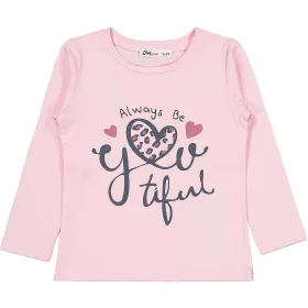 Civil Feliratos rózsaszín kislány felső