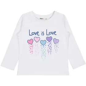 Civil Szíves fehér kislány felső