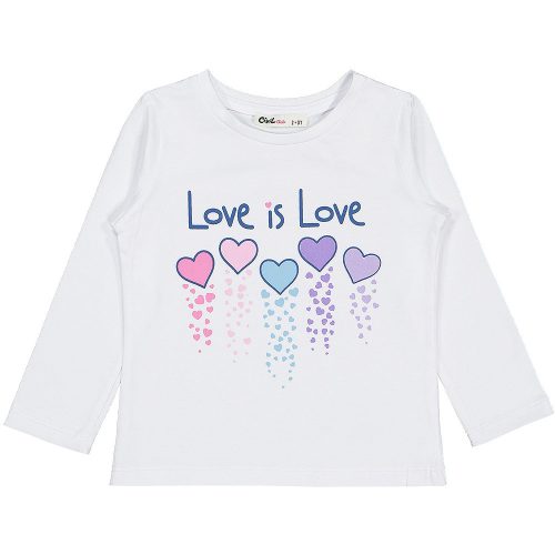 Civil Szíves fehér kislány felső