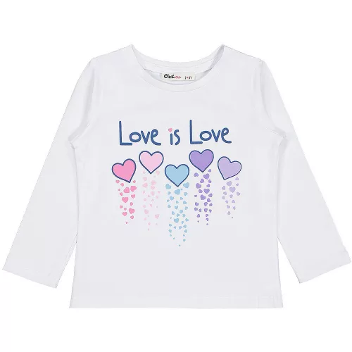 Civil Szíves fehér kislány felső